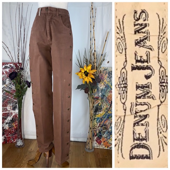 Denum Jeans Denim - Denum Jeans chap style brown and cream jeans.